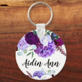 Porte-clés Hibiscus de la lavande Porte - clé personnalisée s (Recto)