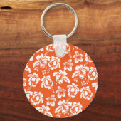 Porte-clés Hibiscus d'Hawaï orange (Recto)