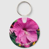 Porte-clés Hibiscus Et Fleurs Amis Personnalisés (Verso)