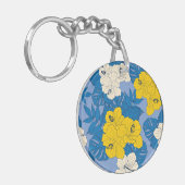 Porte-clés Hibiscus fleurs et feuilles (Devant gauche)