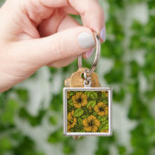 Porte-clés hibiscus jaune (main)