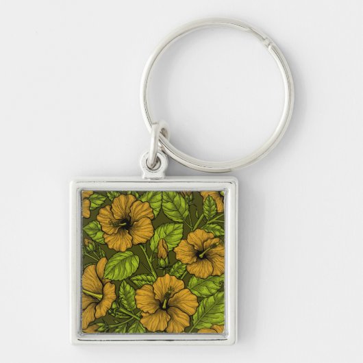 Porte-clés hibiscus jaune (Devant)