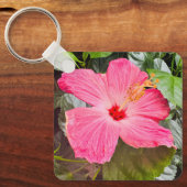 Porte-clés Hibiscus Rose Clair (Recto)