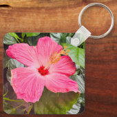 Porte-clés Hibiscus Rose Clair (Verso)