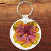 Porte-clés Hibiscus rose et orange (Verso)