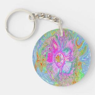 Porte-clés Hibiscus Rose Ultra-Violet et Rose Chaud Psychedel