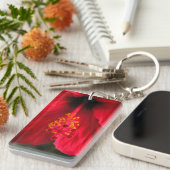 Porte-clés Hibiscus rouge (Devant droit)