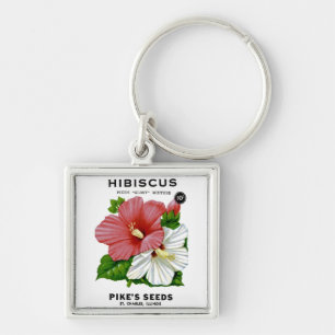 Porte-clés Hibiscus Vintage Seed Packet
