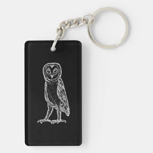 Porte-clés Hibou noir (Dos)