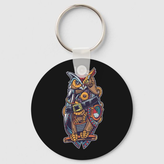 Porte-clés Hibou - Oiseau Robotique (Recto)