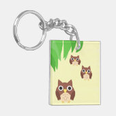 Porte-clés hibou peinture art (Devant gauche)
