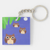 Porte-clés hibou peinture art (Dos)
