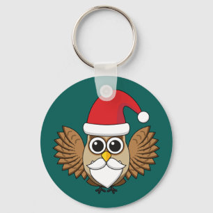 Porte-clés Hibou Père Noël