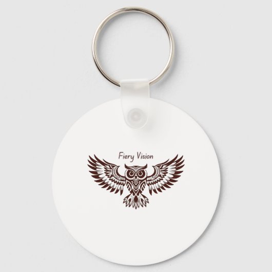 Porte-clés Hibou Phénix – Vision Fougueuse (Recto)