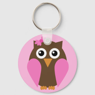 Porte-clés Hibou rose et un porte - clé d'arc