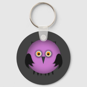 Porte-clés hibou rose gras