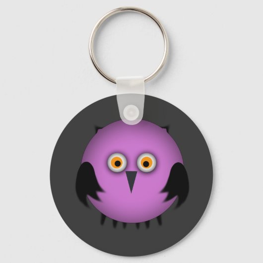 Porte-clés hibou rose gras (Recto)