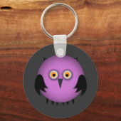 Porte-clés hibou rose gras (Recto)