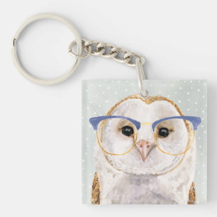 Porte-clés Hibou sage Quatre-Eyed du forestier  