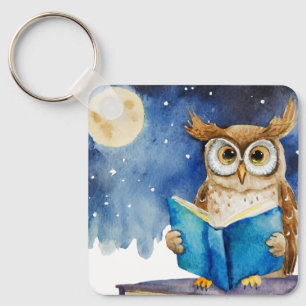 Porte-clés Hibou sobre avec prière personnalisée du Grand Liv