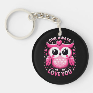 Porte-clés Hibou t'aime toujours - Saint-Valentin