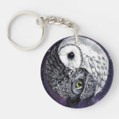 Porte-clés Hiboux de Yin Yang (Devant)