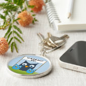 Porte-clés Hiboux mignons - "le meilleur papa du monde !" - (Côté)