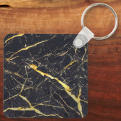 Porte-clés Hiéroglyphes Phrase Egypte cadre noir et or (Verso)