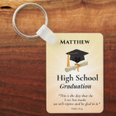 Porte-clés High School Graduation Personalized Sunburst (Recto)
