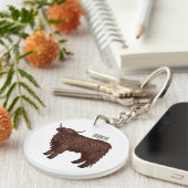 Porte-clés Highland cow (Devant droit)