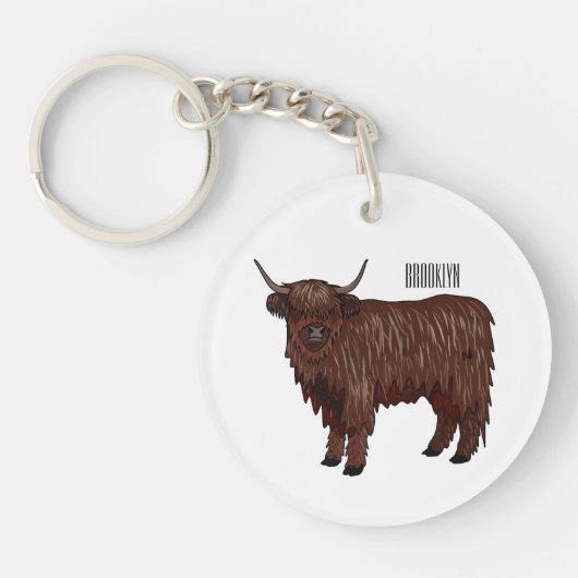 Porte-clés Highland cow (Devant)