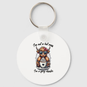 Porte-clés Highland Cow Coffee Png, Coffee Cow Png