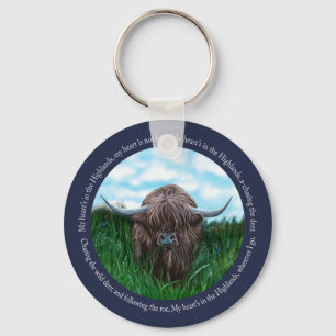 Porte-clés Highland Cow, My Heart's In The Highlands