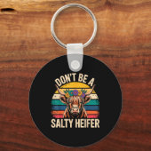 Porte-clés Highland Cow Shirt Funny Men Women  (Recto)