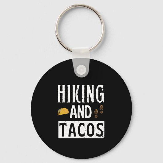 Porte-clés Hiking And Tacos Funny Tacos (Recto)