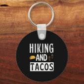 Porte-clés Hiking And Tacos Funny Tacos (Recto)