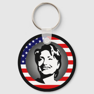 Porte-clés hillary clinton 08. drapeau américain.