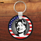 Porte-clés hillary clinton 08. drapeau américain. (Recto)