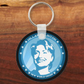 Porte-clés hillary clinton 08. rayons bleus. (Recto)