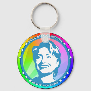 Porte-clés hillary Clinton. arc-en-ciel