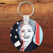Porte-clés Hillary Clinton Porte - clé d'art numérique Pop (Recto)