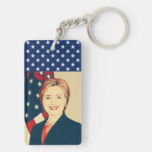 Porte-clés Hillary Clinton Porte - clé d'art numérique Pop