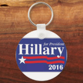 Porte-clés Hillary Clinton pour le président 2016 (Recto)