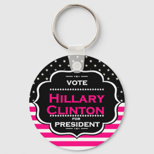 Porte-clés hillary clinton rose