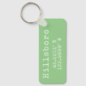 Porte-clés Hillsboro Oregon Latitude Longitude (Recto)