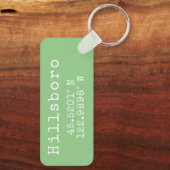 Porte-clés Hillsboro Oregon Latitude Longitude (Verso)
