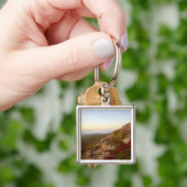 Porte-clés Hillside rocheux, fleurs rouges, parc national (main)