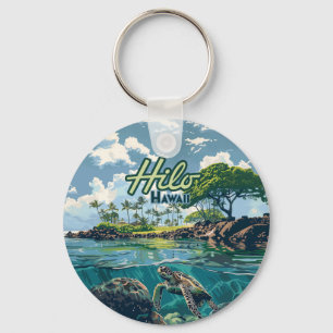 Porte-clés Hilo Hawaii Big Island Turtle Beach Vintage
