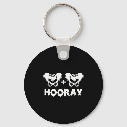 Porte-clés Hip Hip Hooray Funny Anatomy Pun Skeleton Bone (Recto)