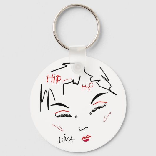 Porte-clés Hip-Hop Diva (Recto)